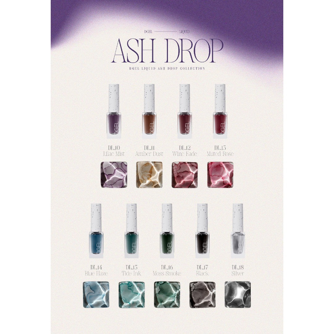 DGEL Nail Ink - Ash Drop Collection #DL10-18 (9pcs)