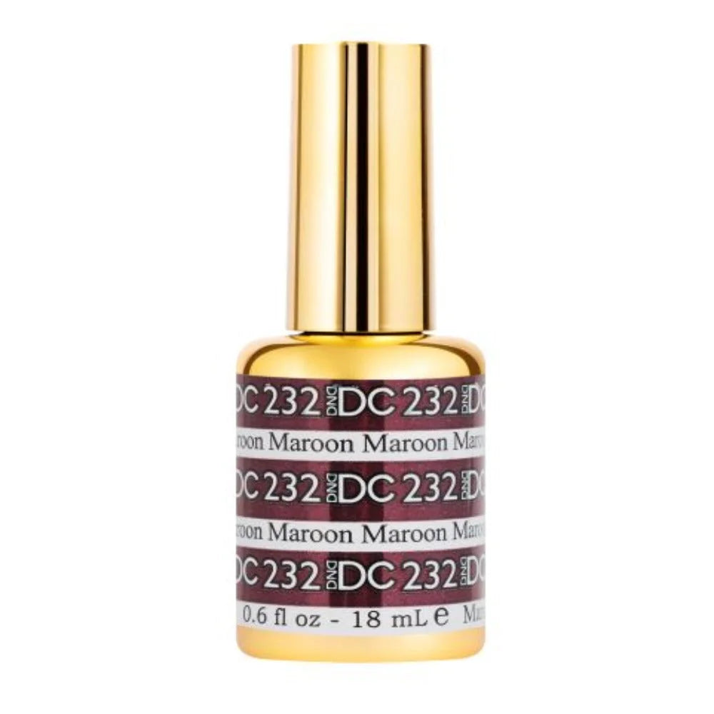 DND DC Mermaid 232 Maroon - Sparkling Glitter Gel Polish