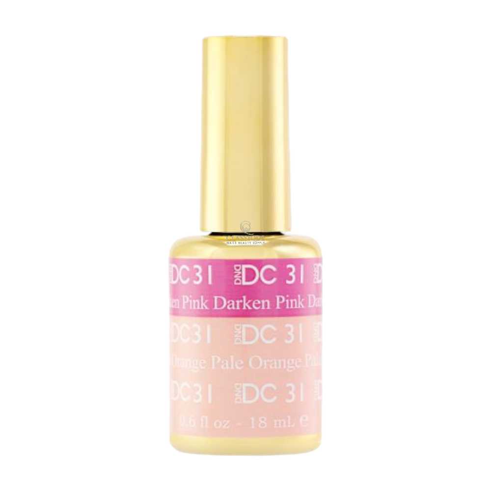 DND DC Mood Color Changing Nail Polish 31, Darken Pink Pale Orange, color changing nail polish, nail polish changes color, colour changing nail polish
