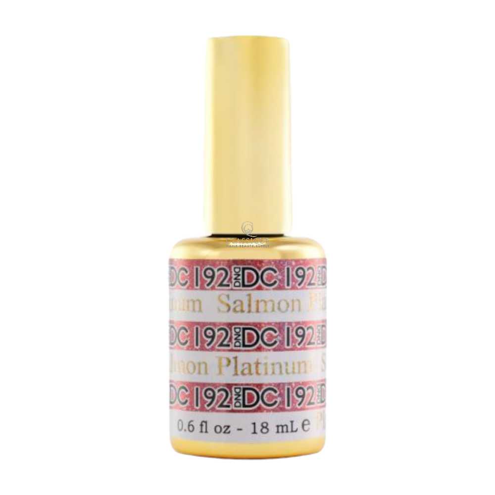 DND DC Platinum 192 Salmon - Metallic Glitter Gel Polish