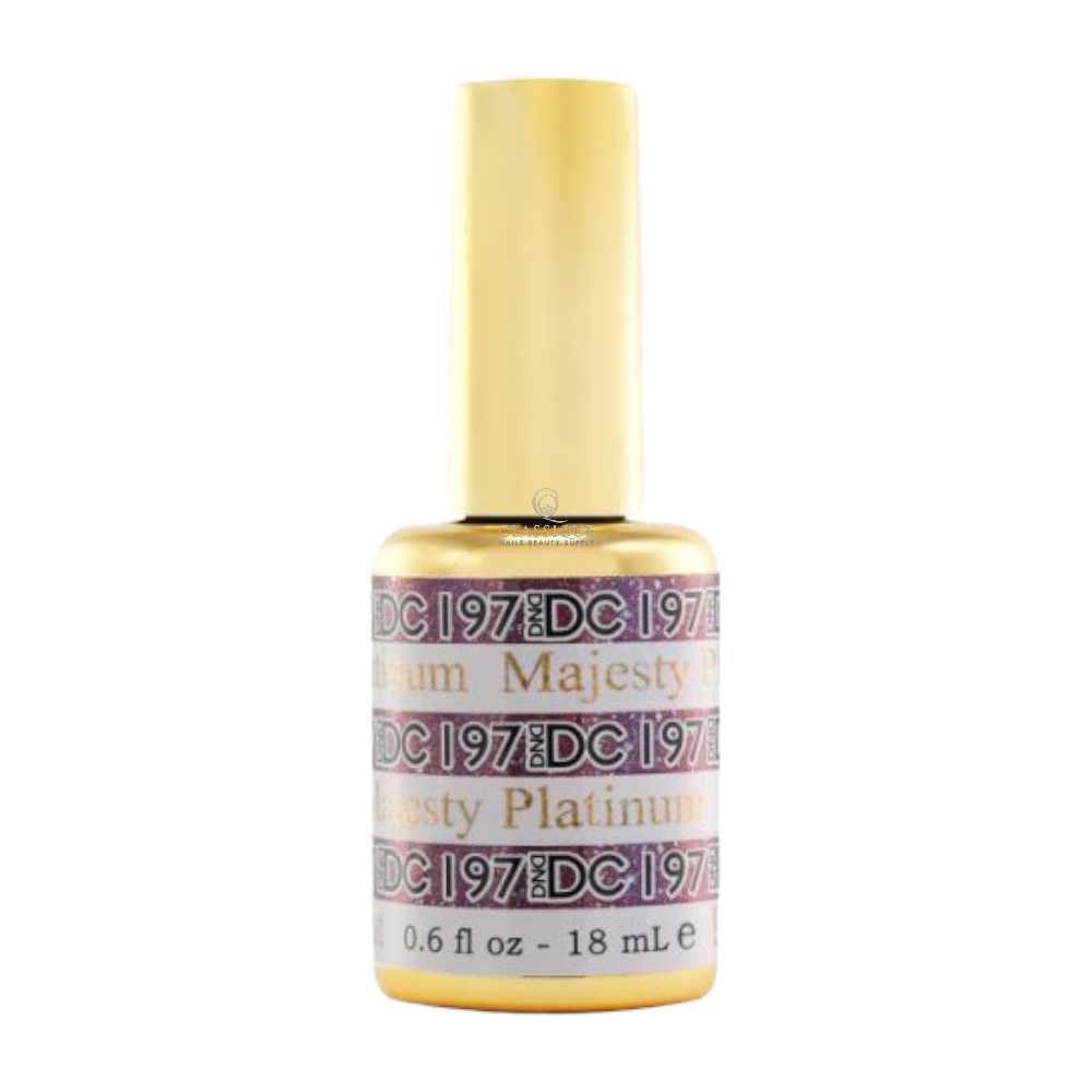 DND DC Platinum 197 Majesty - Metallic Glitter Gel Polish
