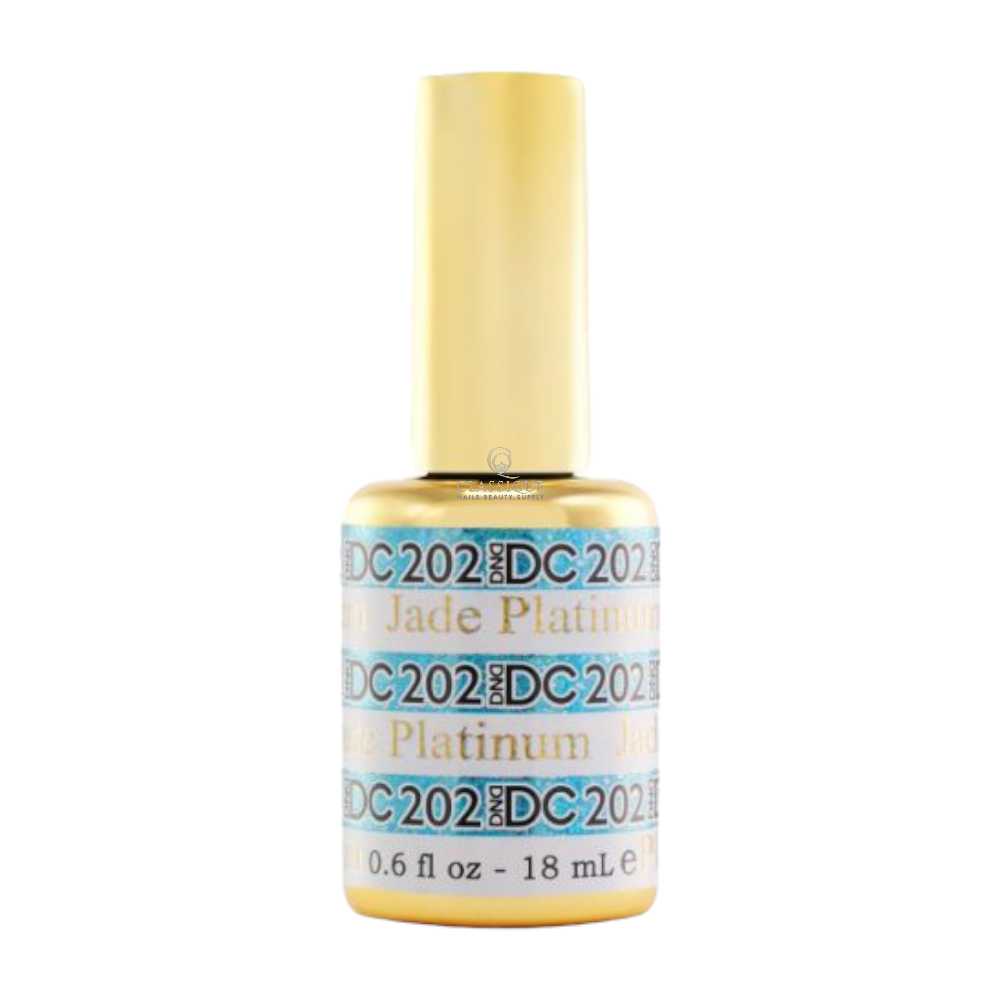 DND DC Platinum 202 Jade - Metallic Glitter Gel Polish