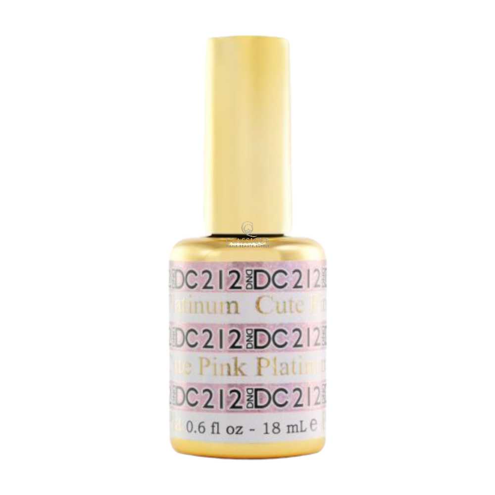 DND DC Platinum 212 Cute Pink - Metallic Glitter Gel Polish