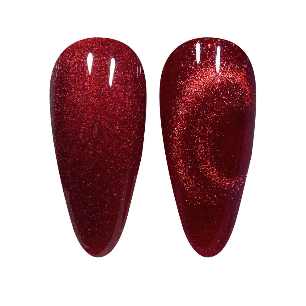 DND 9D Velvet Jungle Cat Eye Gel Polish - Wild Cat Red #33
