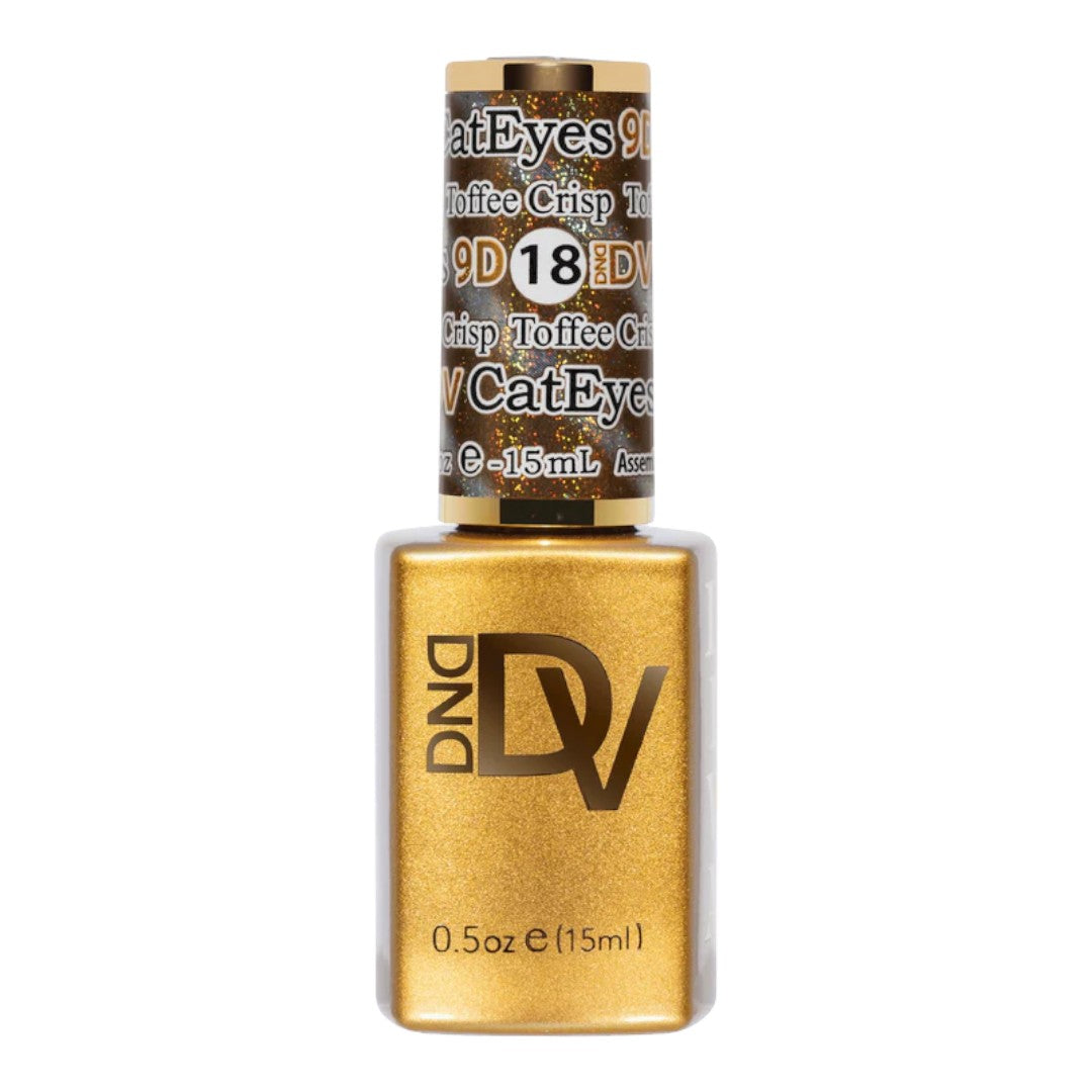 DND Diva 9D Cat Eye Gel Polish - Toffee Crisp #18
