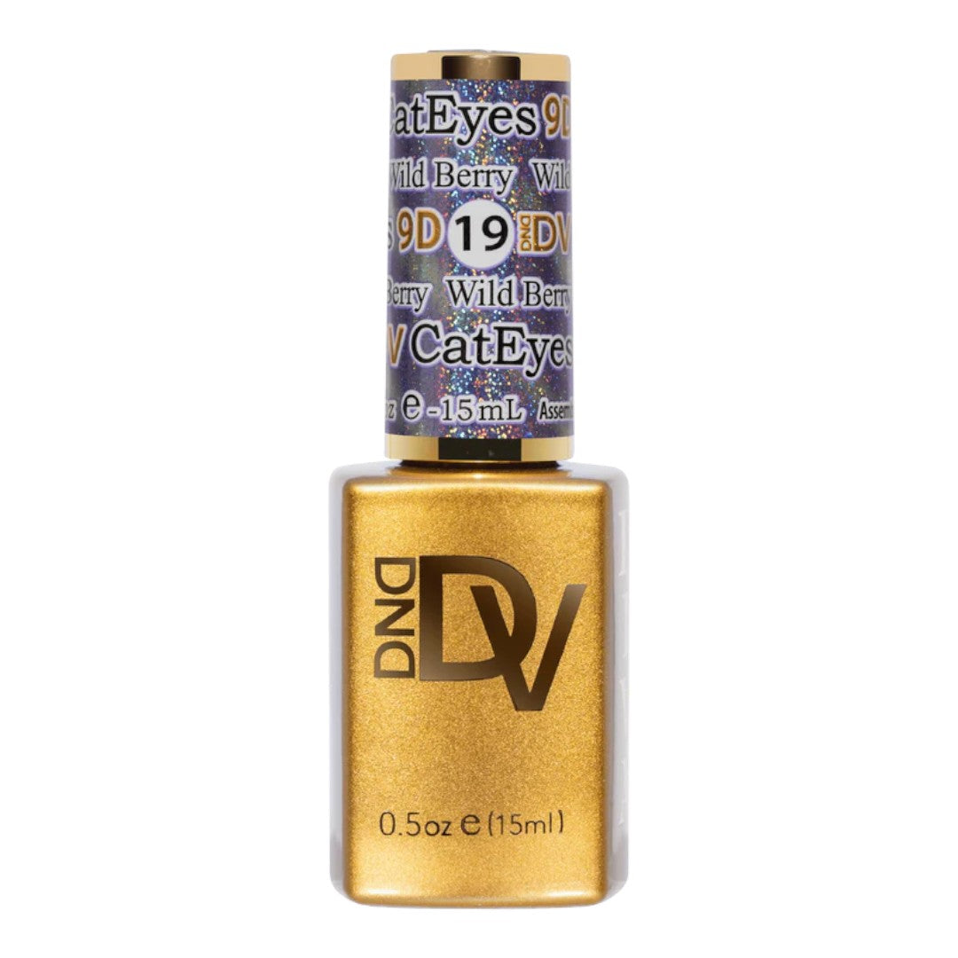 DND Diva 9D Cat Eye Gel Polish - Wild Berry #19