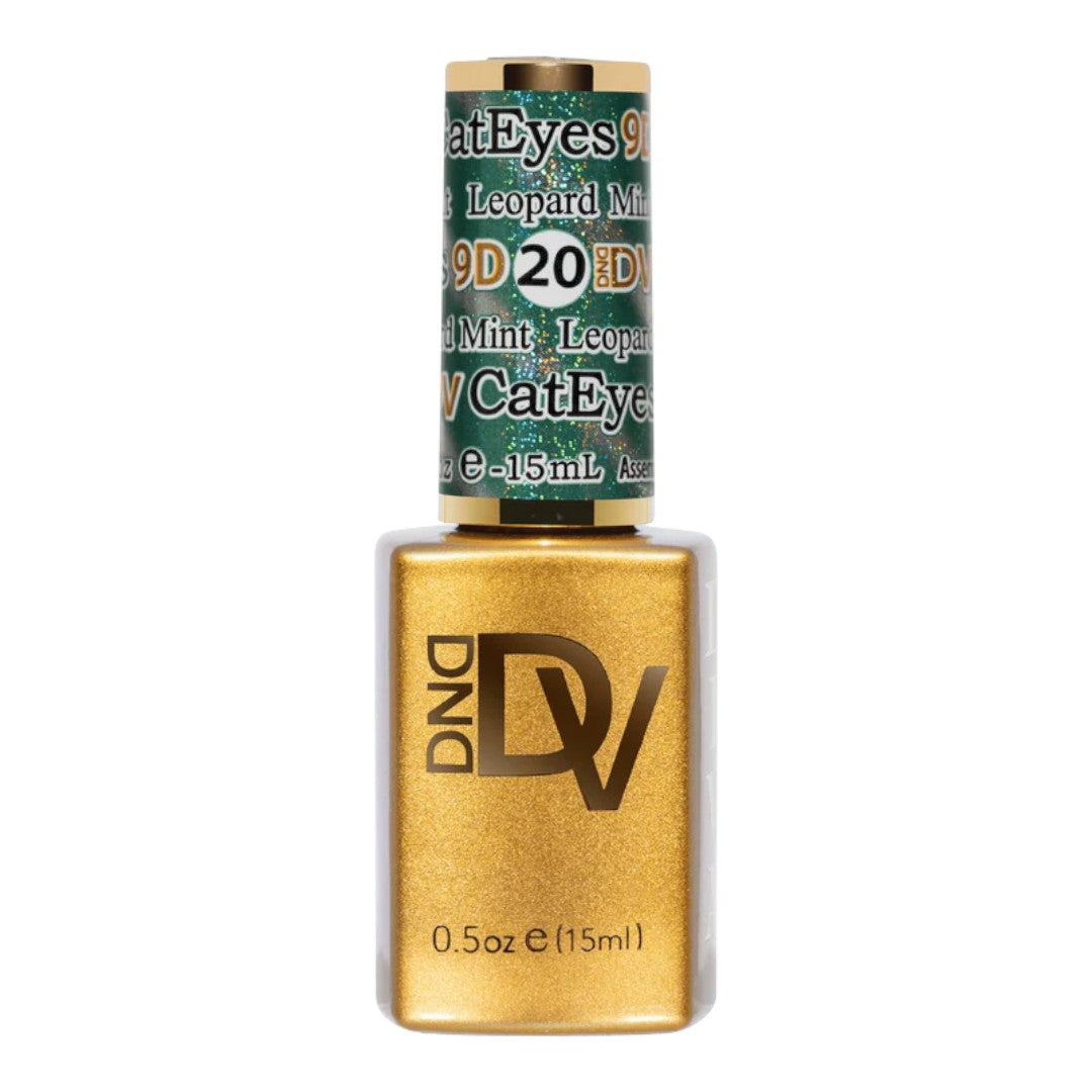 DND Diva 9D Cat Eye Gel Polish - Leopard Mint #20