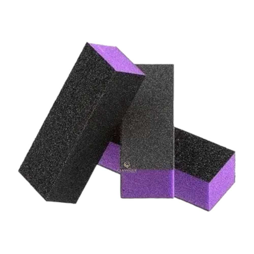 Dixon 3-Way Buffer - Purple Black 60/100 (Case of 500) - Classique Nails Beauty Supply