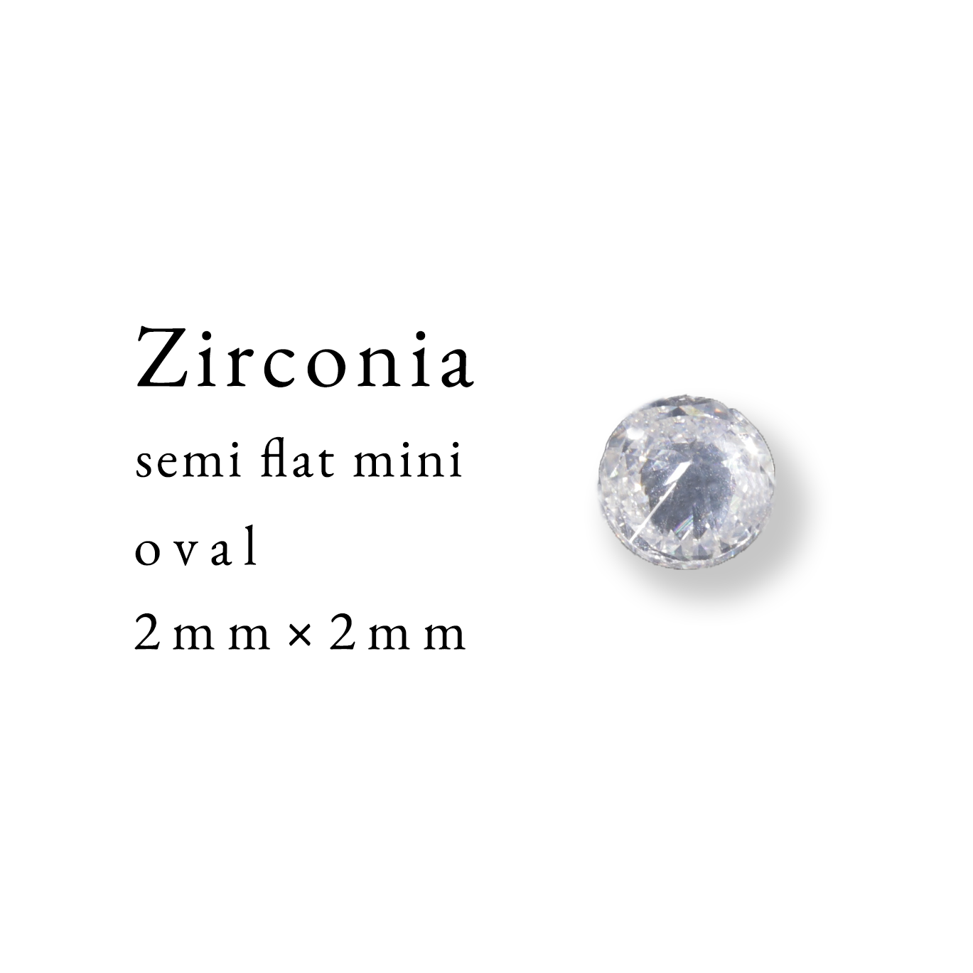 Enoi Parts - Zirconia Semi-Flat Mini Oval 2×2 #001