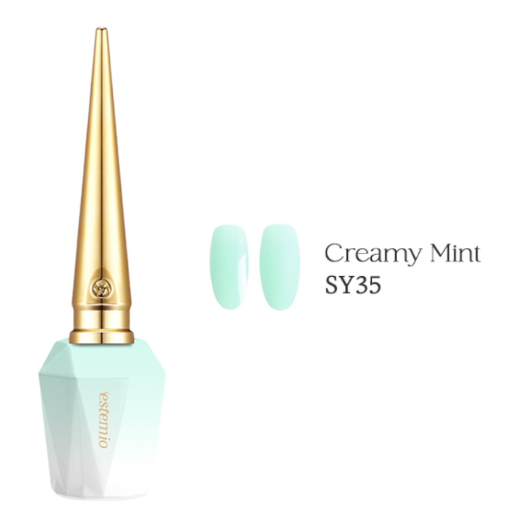 Estemio Gel Polish SY35 Creamy Mint, Wholesale Korean Gel, estemio, estemio gel, korean gel, estemio usa, goodnail, korean nail supply, korean beauty supply, korean gel nails, korean gel nail polish brands, syrup gel polish