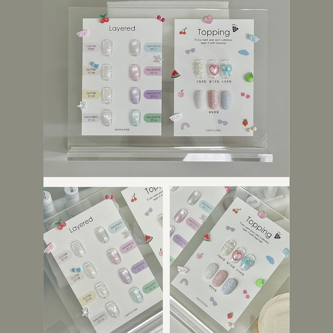 Gentle Pink Glitter Gel Polish #ST109