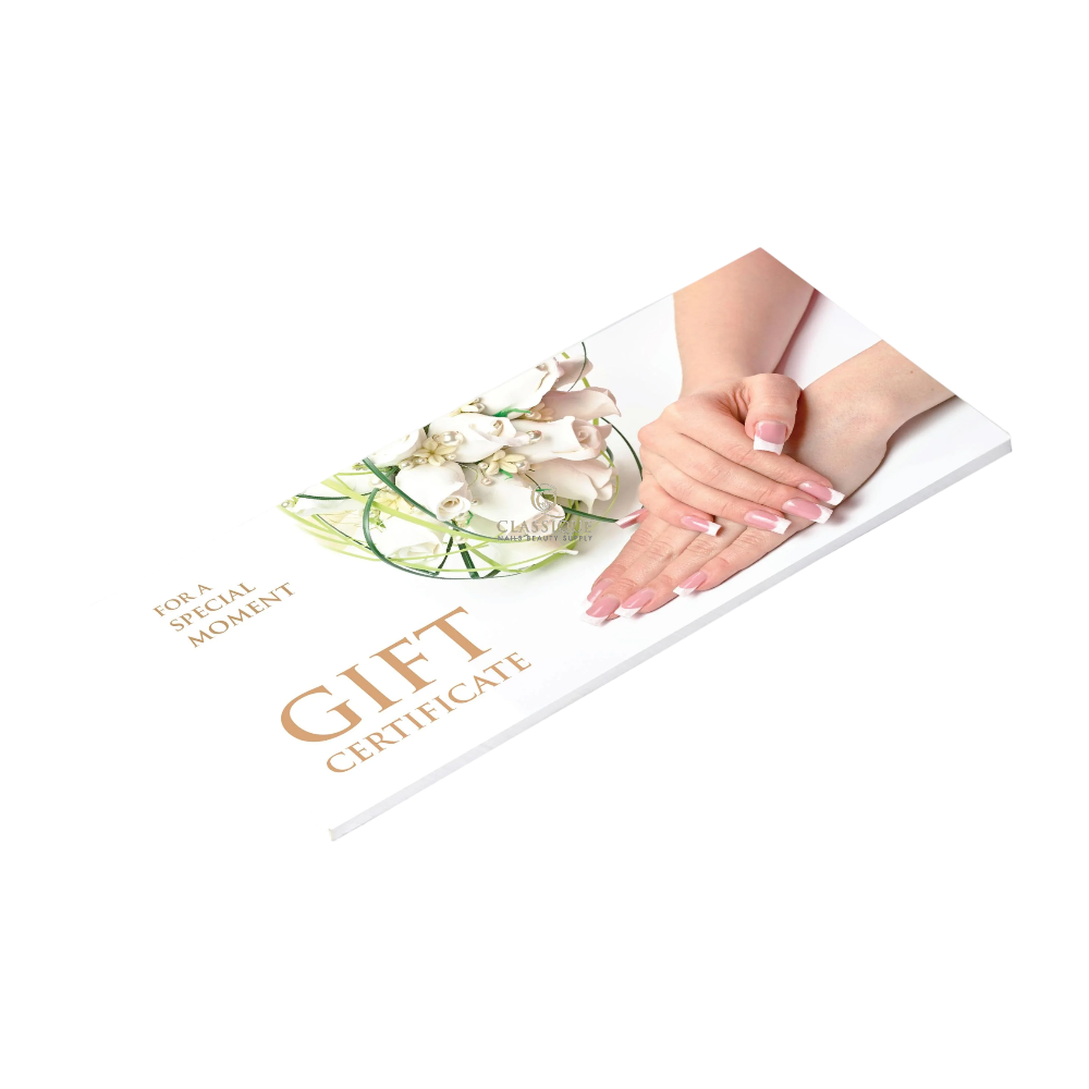 Nail Salon Gift Certificate, Manicure Gift Cards GC123