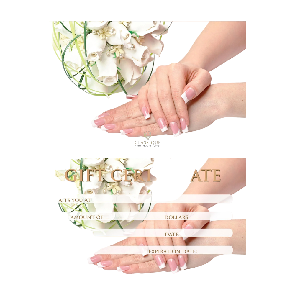 Nail Salon Gift Certificate, Manicure Gift Cards GC124