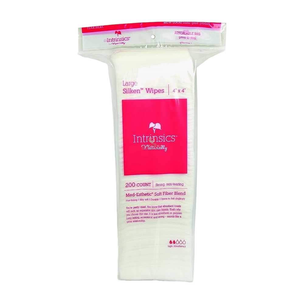 Intrinsics 4x4 Silken Wipes (Bag of 200) #407400 - Classique Nails Beauty Supply