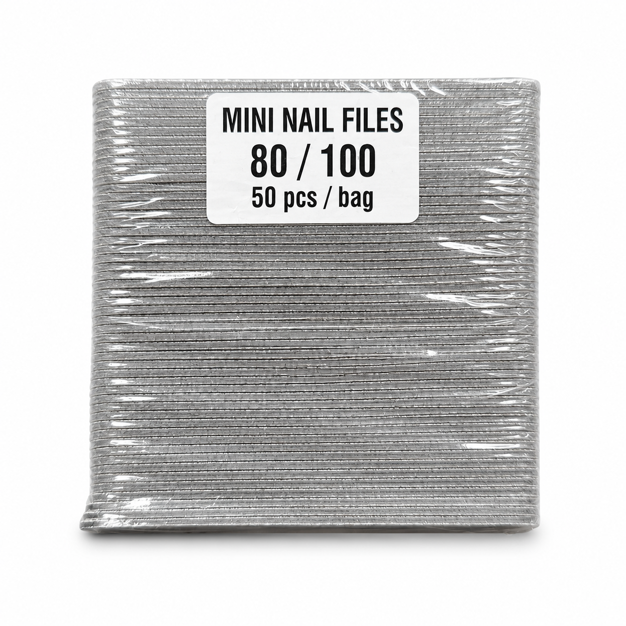 JAS Mini Nail Files 80/100 - Zebra (Pack of 50)