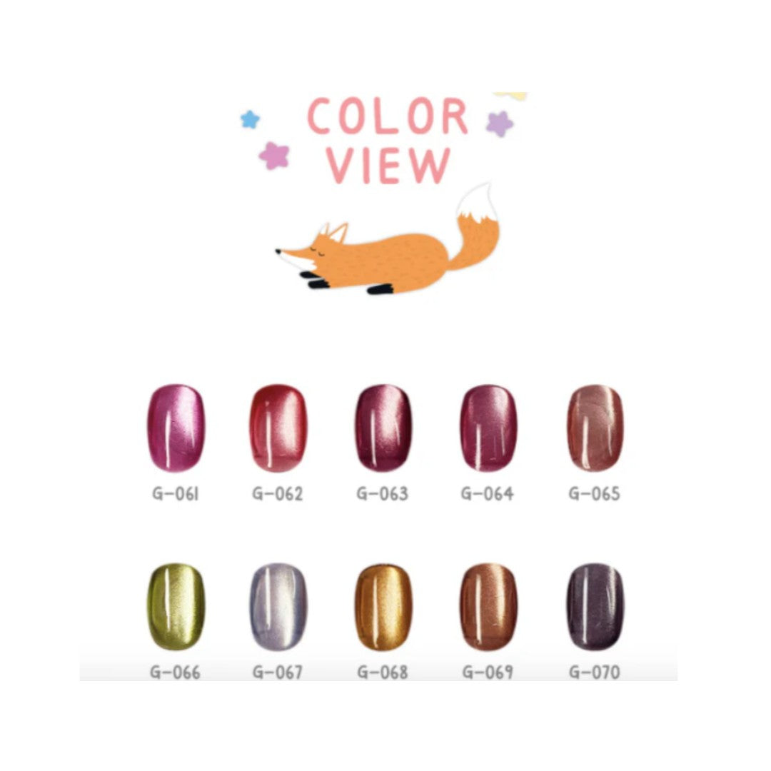 Jel and Gel Cat Eye Gel Polish Fox Star 2 Collection, cat eye nails pink, megan fox nails