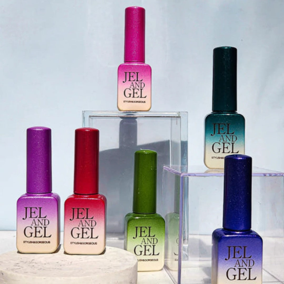 Jel and Gel Cat Eye Gel Polish Ice Star 2 Collection (10pcs), best gel nail set