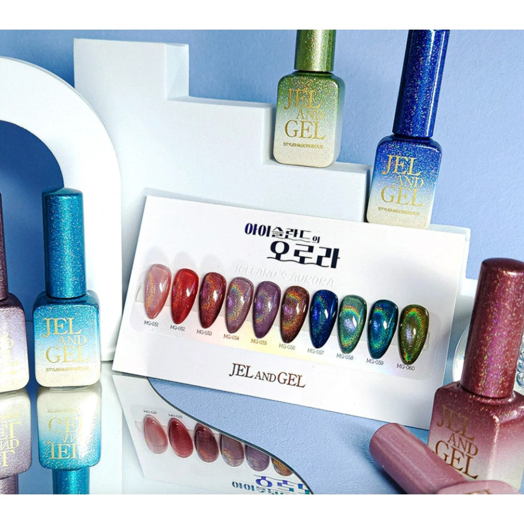 Jel and Gel Cat Eye Gel Polish - Iceland Aurora Collection #MG51-60 (10pcs)