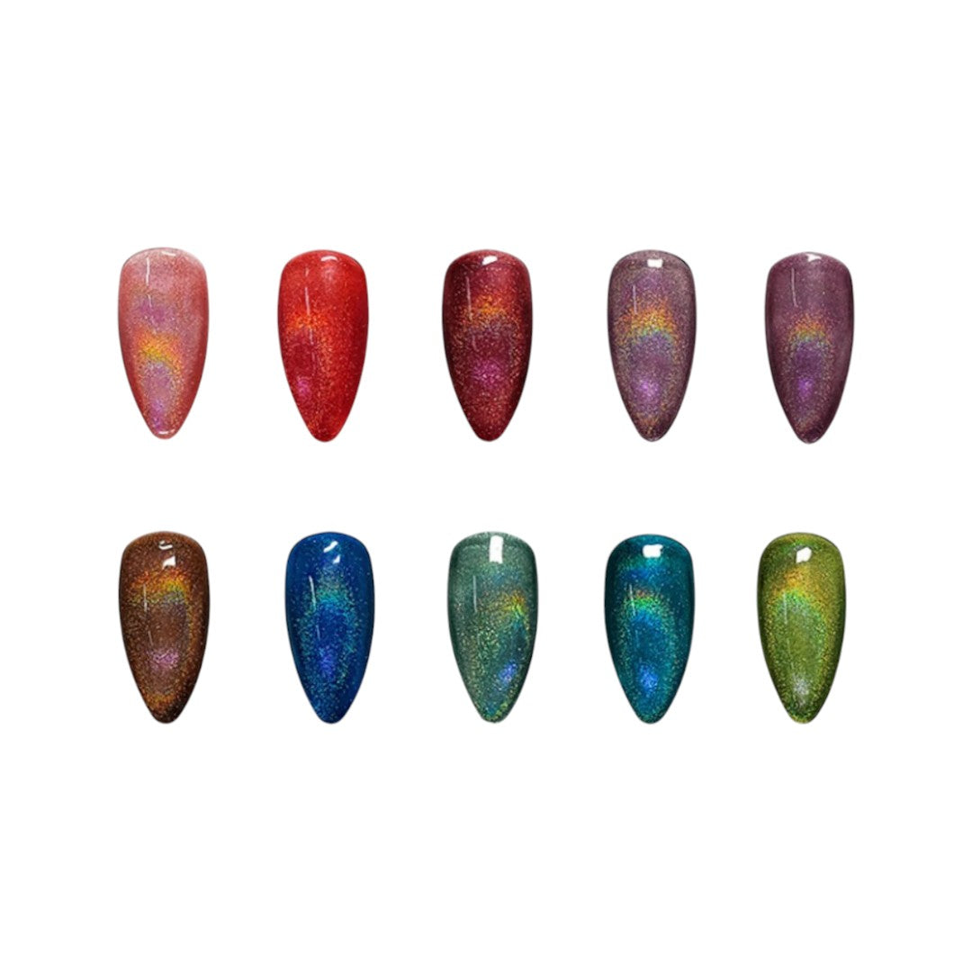 Jel and Gel Cat Eye Gel Polish - Iceland Aurora Collection #MG51-60 (10pcs)