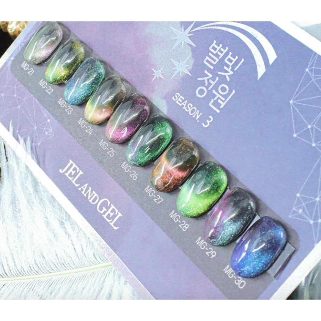Jel and Gel Cat Eye Gel Polish - Starlight Garden 3 Collection #MG21-30 (10pcs)