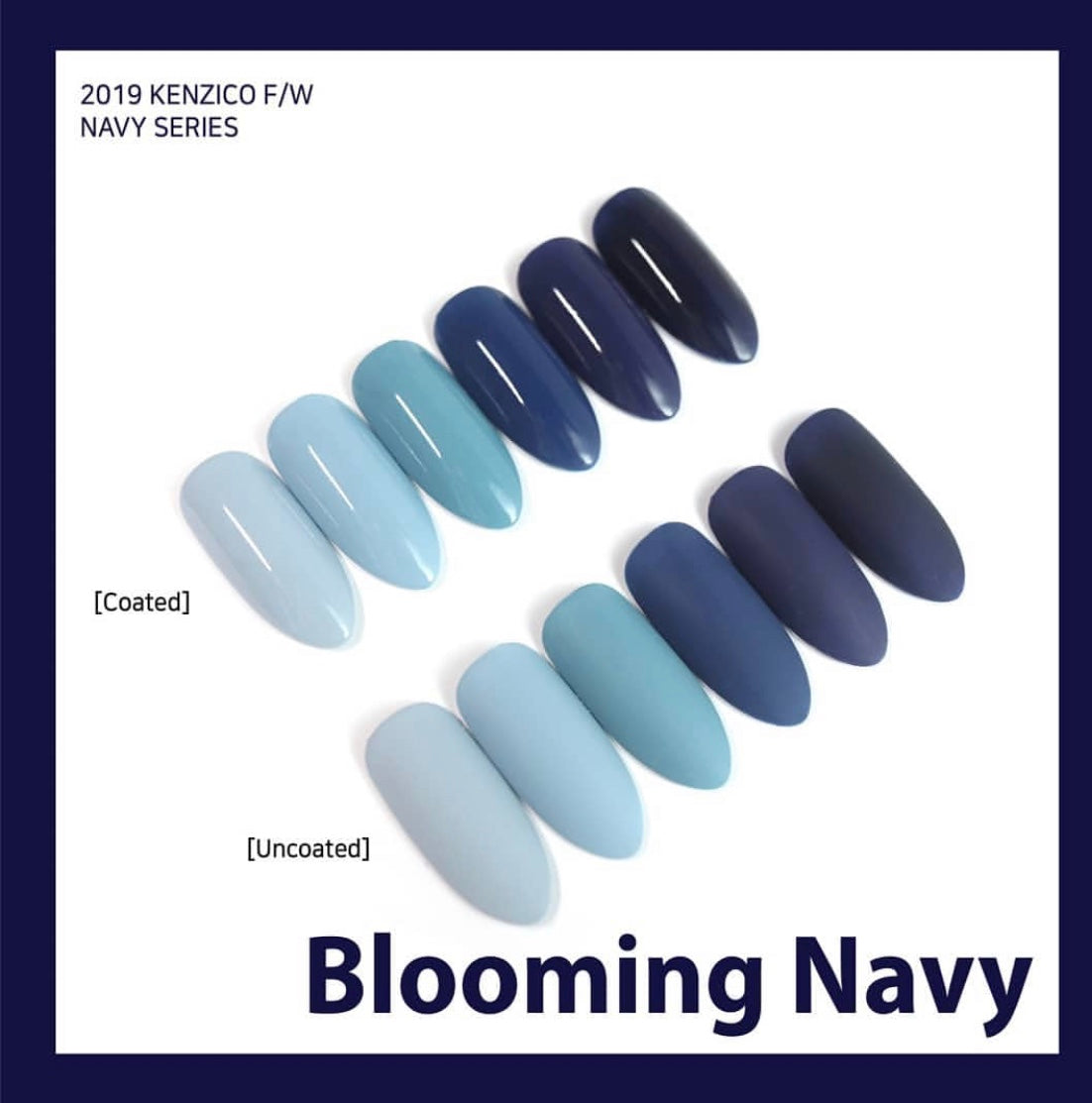 Kenzico Korean Gel Polish, Blooming Navy Gel Polish FFW-604