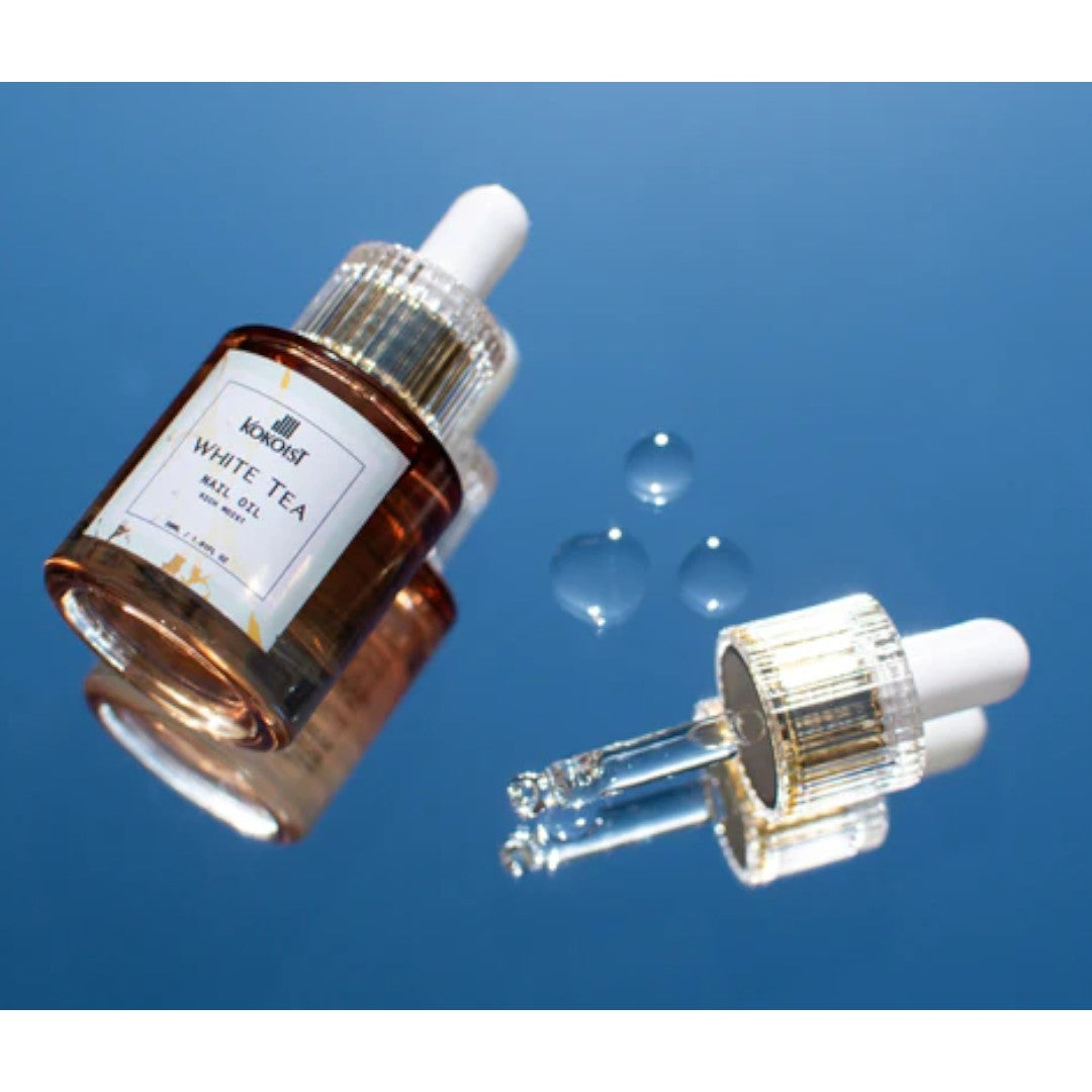 Kokoist Nail Oil White Tea 30ml, kokoist canada, kokoist usa, cuticle oil, best cuticle oil, top rated cuticle oil, solar oil for nails, tea tree oil for nails
