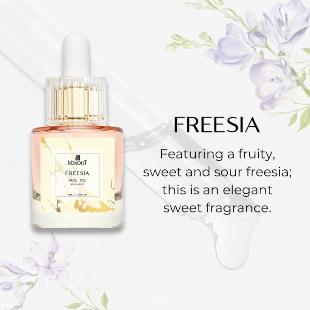 Kokoist Nail Oil Freesia 30ml, kokoist canada, kokoist usa, cuticle oil, best cuticle oil, top rated cuticle oil, solar oil for nails, tea tree oil for nails