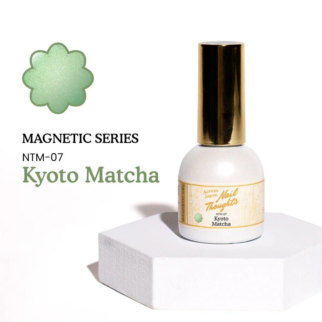 Kokoist x Nail Thoughts Cat Eye Gel Polish Kyoto Matcha, feel it so good, full sets of nails