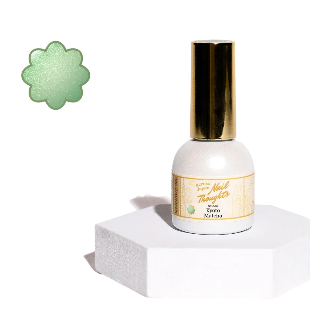 Kokoist x Nail Thoughts Cat Eye Gel Polish Kyoto Matcha, feel it so good, full sets of nails