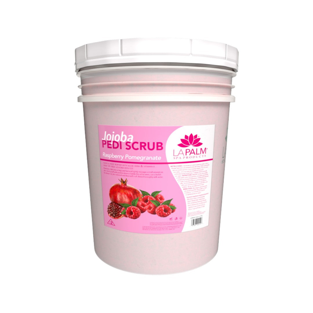 La Palm Pedi Gel Scrub - Raspberry Pomegranate 5Gal Bucket