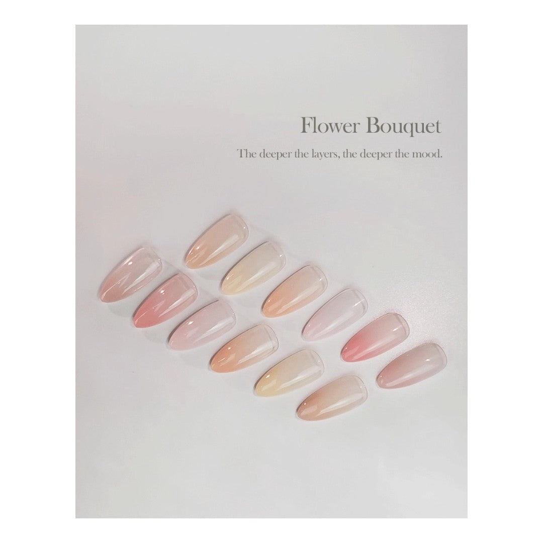 Liuhwa Hema Free Gel Polish Flower Bouquet Collection L103-110 (8pcs), secret nail supply