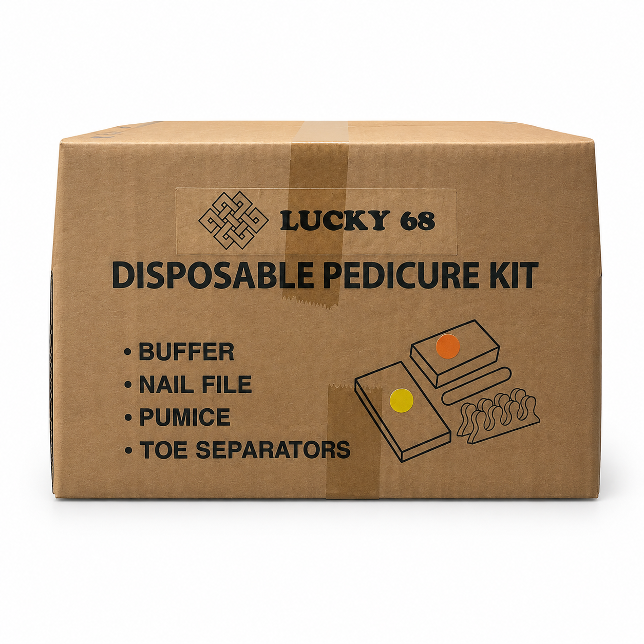 Lucky 68 Disposable 4pcs Pedi Kit (Case of 200)