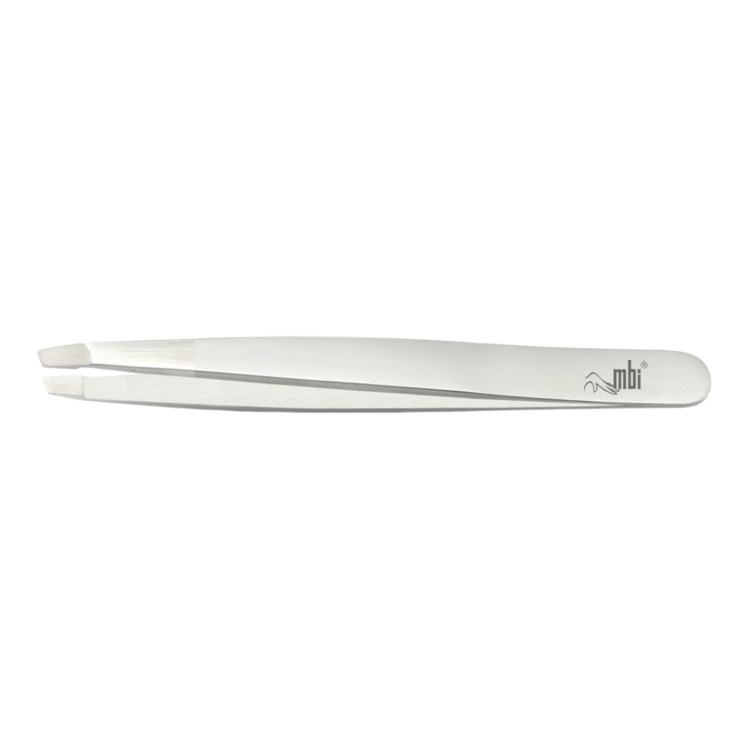 MBI-401 Eyebrow Tweezer Slanted Size 4' MBI, tweezers for eyebrows, tweezer tweezers