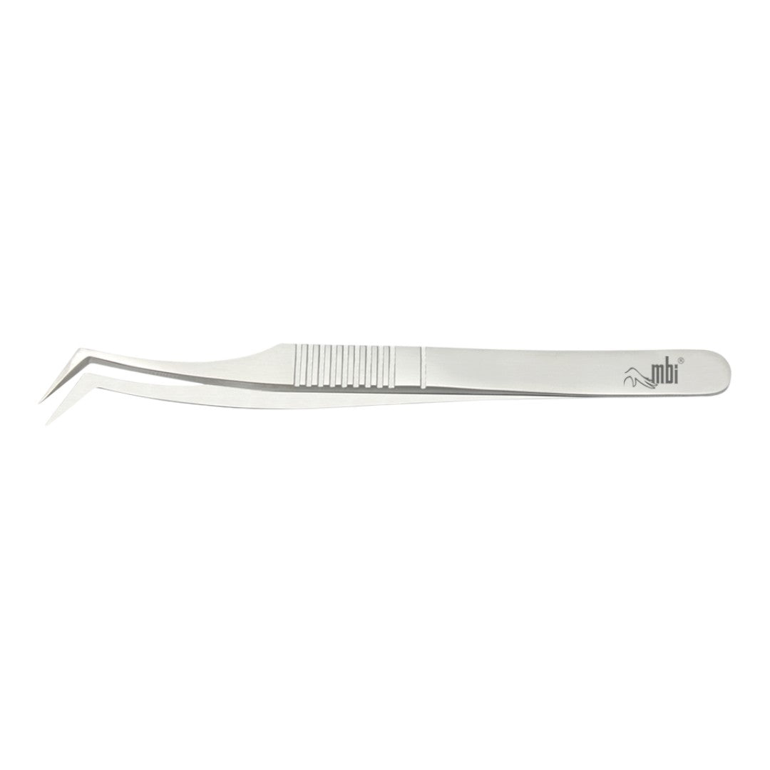 MBI-410 Angled Needle Nose Tweezer (Eyelash) Size 4.5' MBI