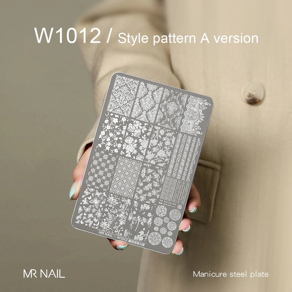MR.NAIL Nail Art Stamping Plates - Chinese Style Pattern A Version #W1012