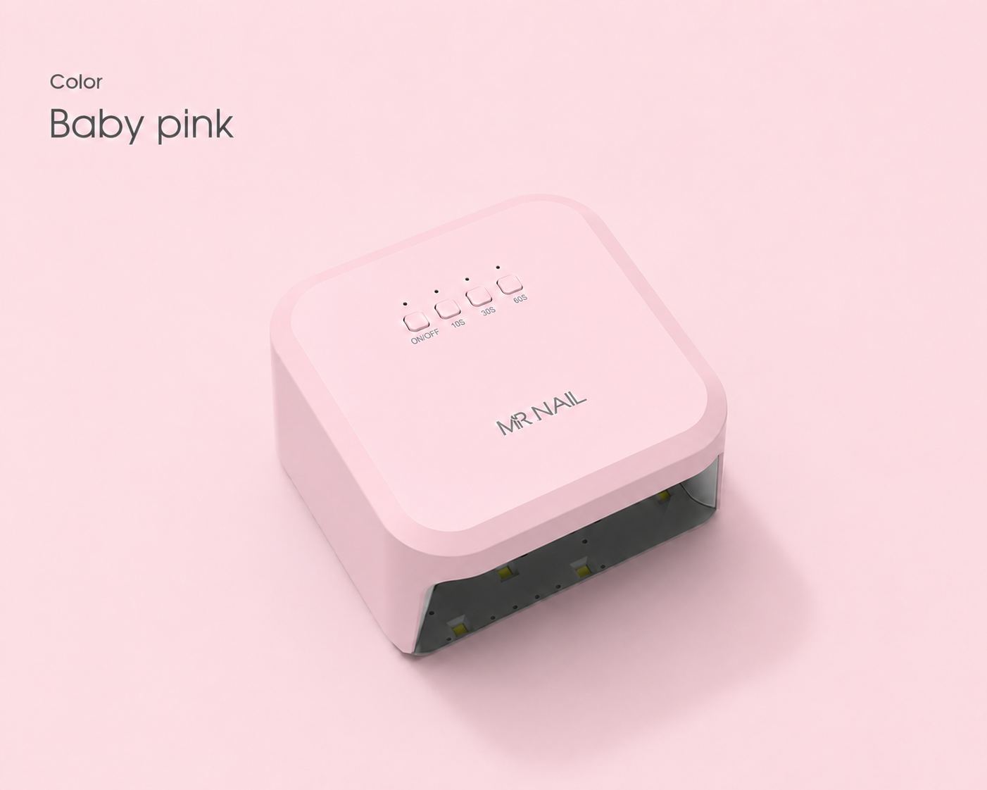 MR.NAIL Small Square Nail Lamp - Baby Pink #W489