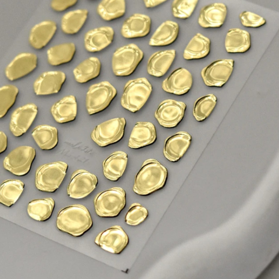 CNBS Nail Stickers, Nail Decals Gold Metallic Blots MS449G