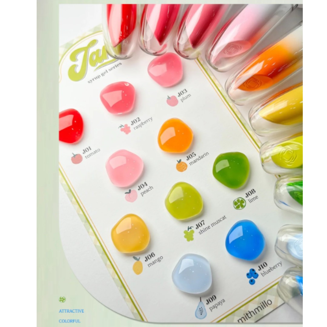 Mithmillo Non-Wipe Syrup Gel Polish - Jam Collection #J01-10 (10pcs)