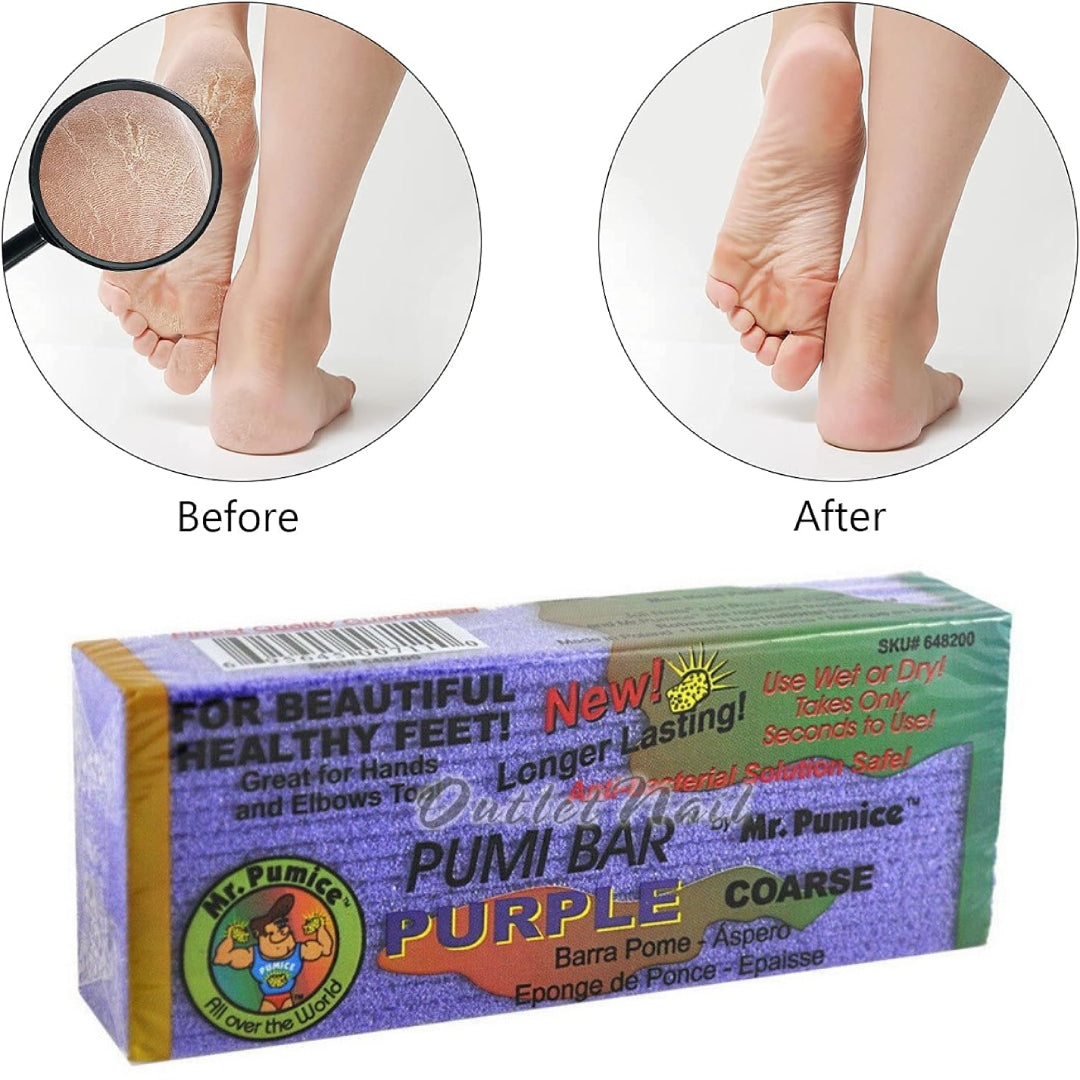 purple pads, Mr. Pumice - Purple Pumice Stone for Feet, Scrubber & Callus Remover