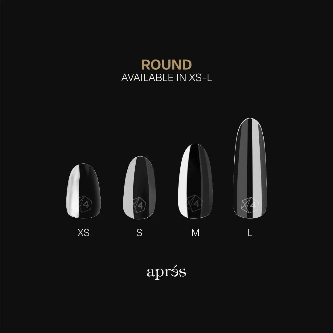 Apres Nails, Gel-X Tip Mini Box, Natural Round Short (280pcs), gel x near me
