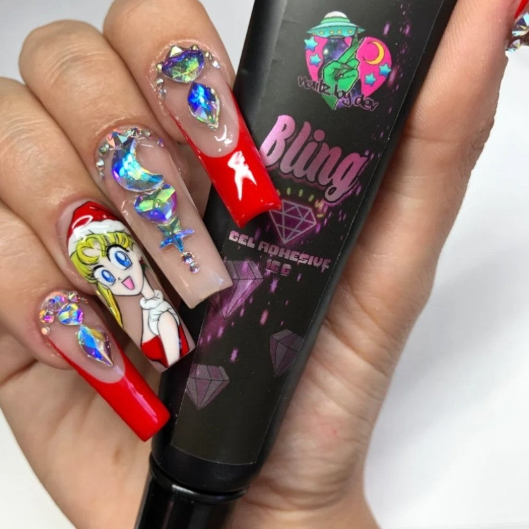 Nailz By Dev Tack-Free Rhinestone Glue Gel - Bling 16g