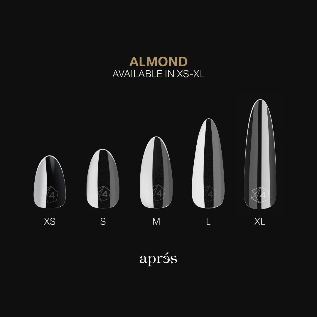 Apres Nails, Gel-X Tip Mini Box, Natural Almond Long (280pcs), gel x nail kit
