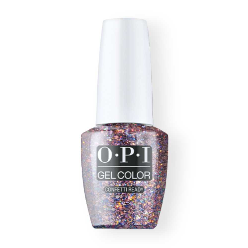 lady glitter sparkles, opi gel polish Confetti Ready