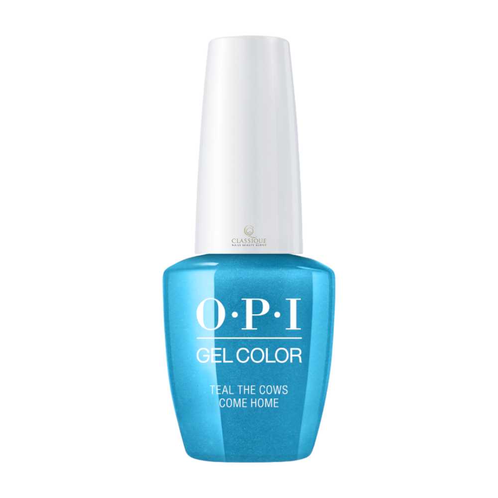 OPI Gel Colour Teal The Cows Come Home, blue nail polish