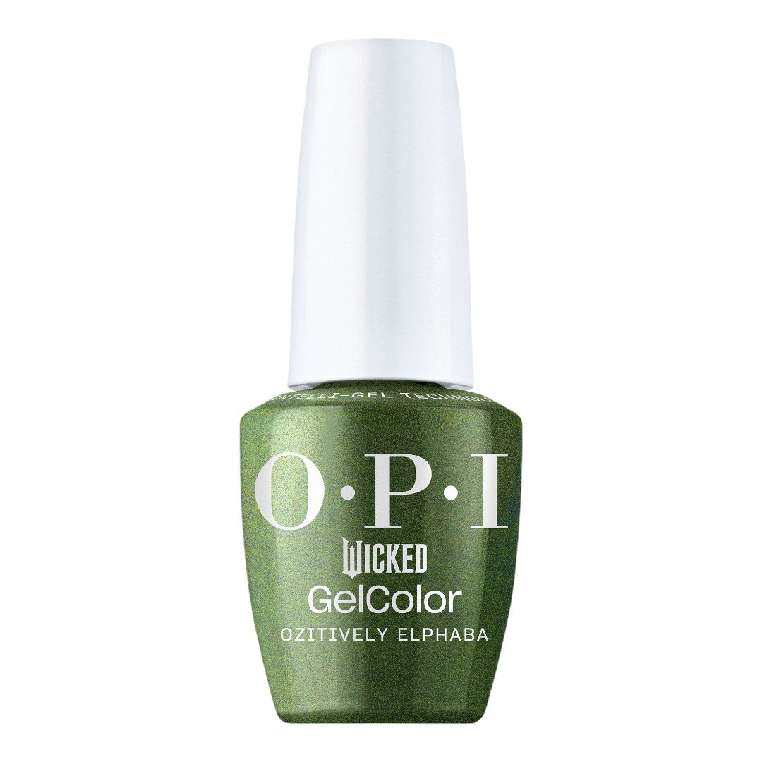 OPI Gel Polish, opi wicked holiday 2024 collection, Ozitively Elphaba, Holographic Nail Polish, binbrook nail salon