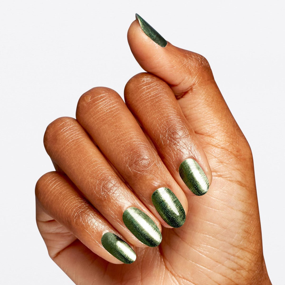 OPI Gel Polish, opi wicked holiday 2024 collection, Ozitively Elphaba, Holographic Nail Polish, kids nail salon
