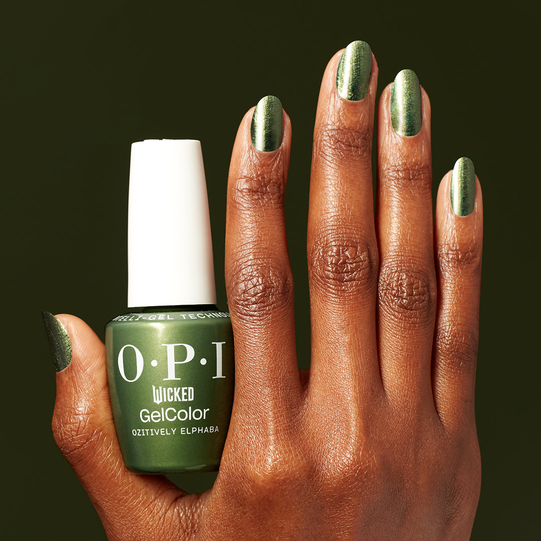 OPI Gel Polish, opi wicked holiday 2024 collection, Ozitively Elphaba, Holographic Nail Polish, nail salon bathurst