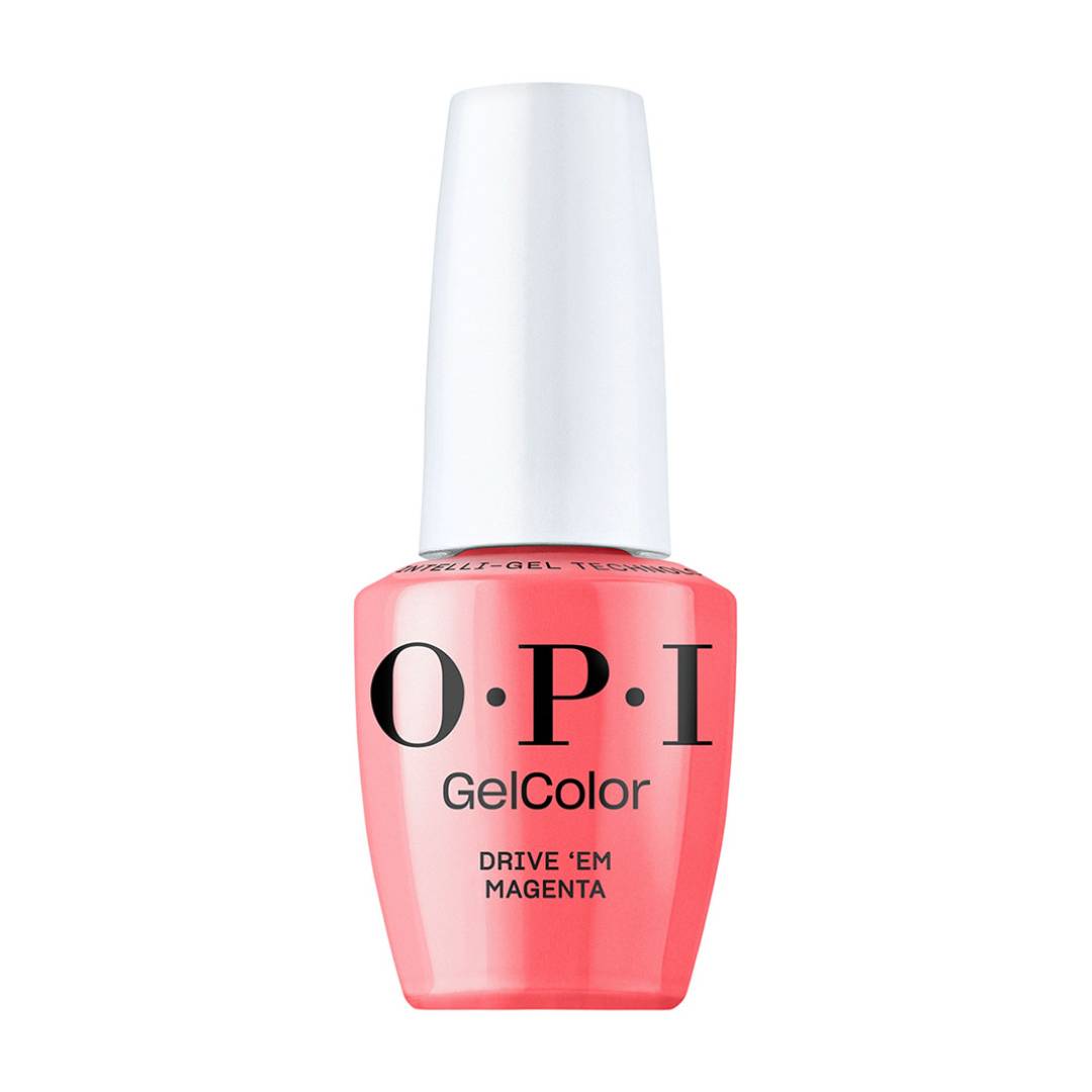 OPI Gel Polish Drive ‘Em Magenta, gel nail salon near me, nail clear gel, refill nails gel, uv gel polish