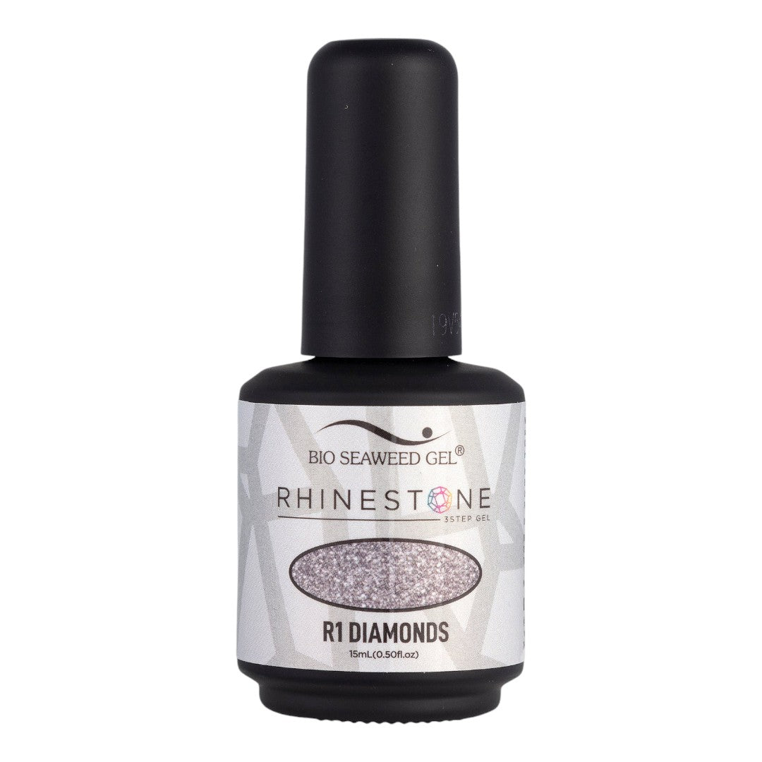 bio seaweed gel canada, soak off gel nail polish, bio seaweed gel polish, non toxic nail polish canada, Bio Seaweed Gel Rhinestone R1 Diamonds