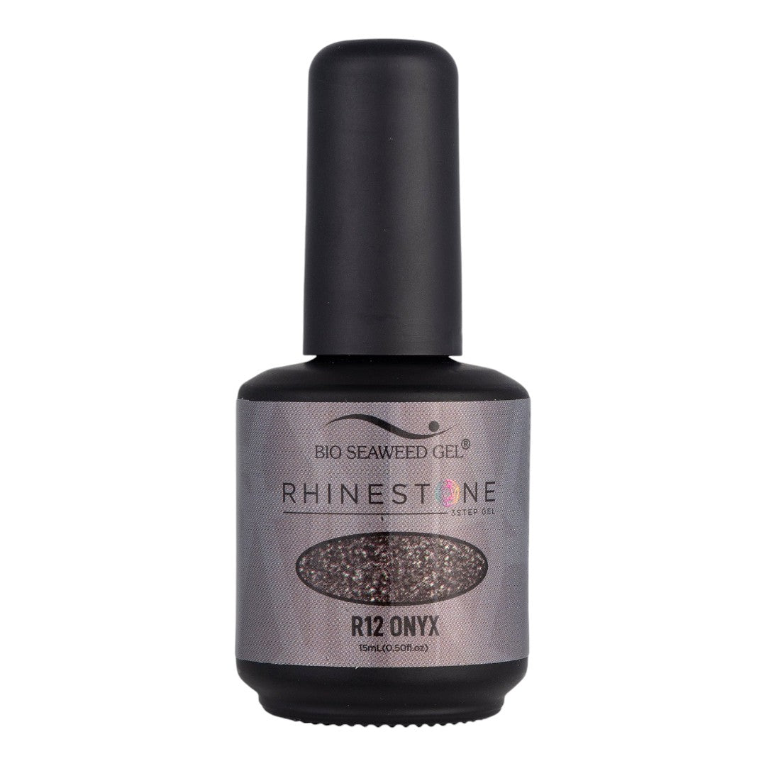 bio seaweed gel canada, soak off gel nail polish, bio seaweed gel polish, non toxic nail polish canada, Bio Seaweed Gel Rhinestone, Onyx nails